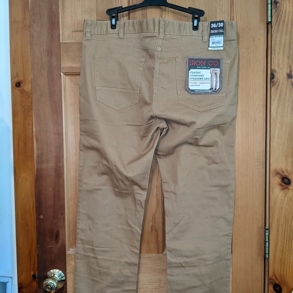 Iron Co. Pants Mens Iron Co Comfort Fit Classic Straight Leg Pants